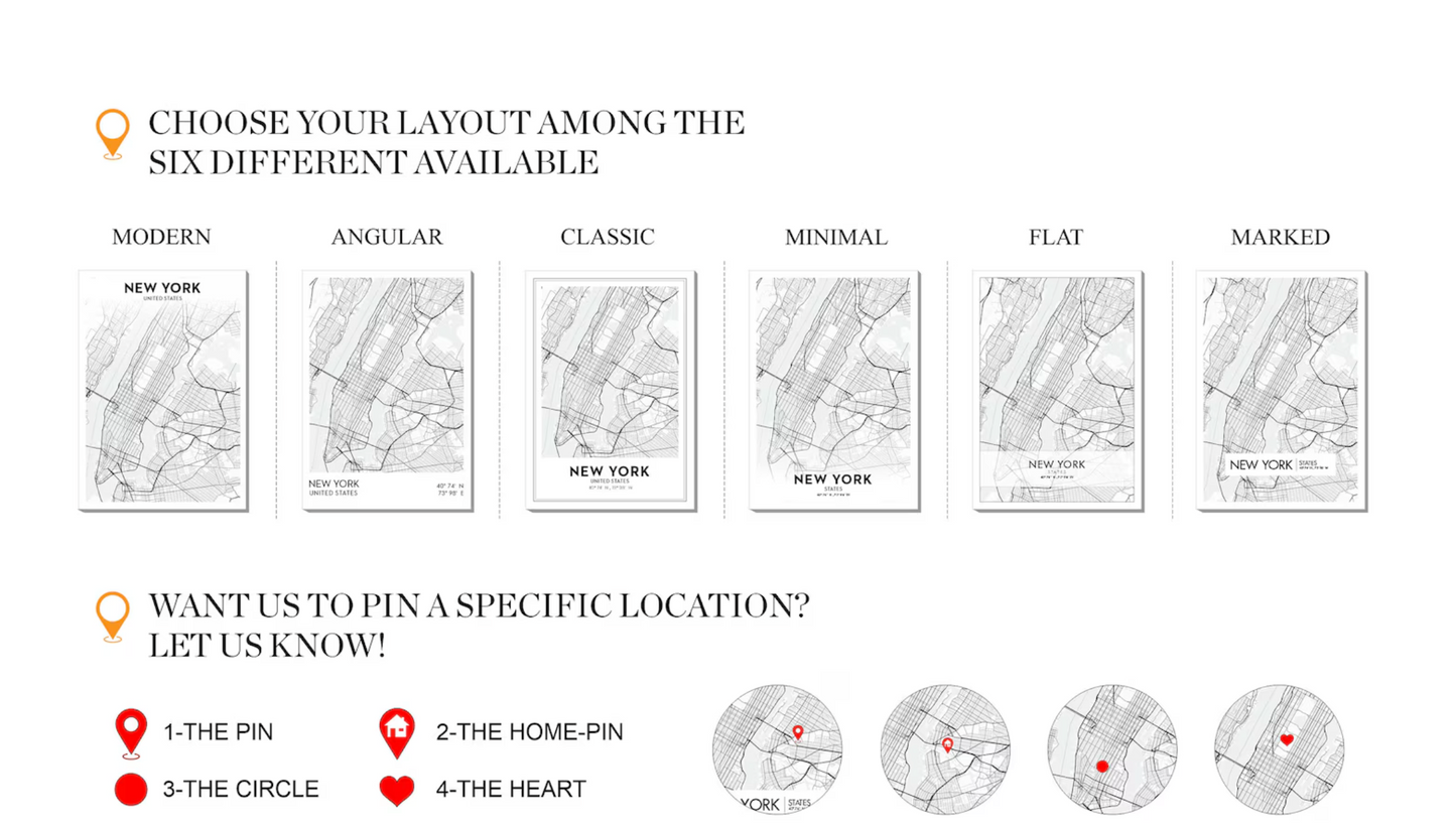 Custom City Map Print – Any Town, Any City | Personalized Printable Wall Art