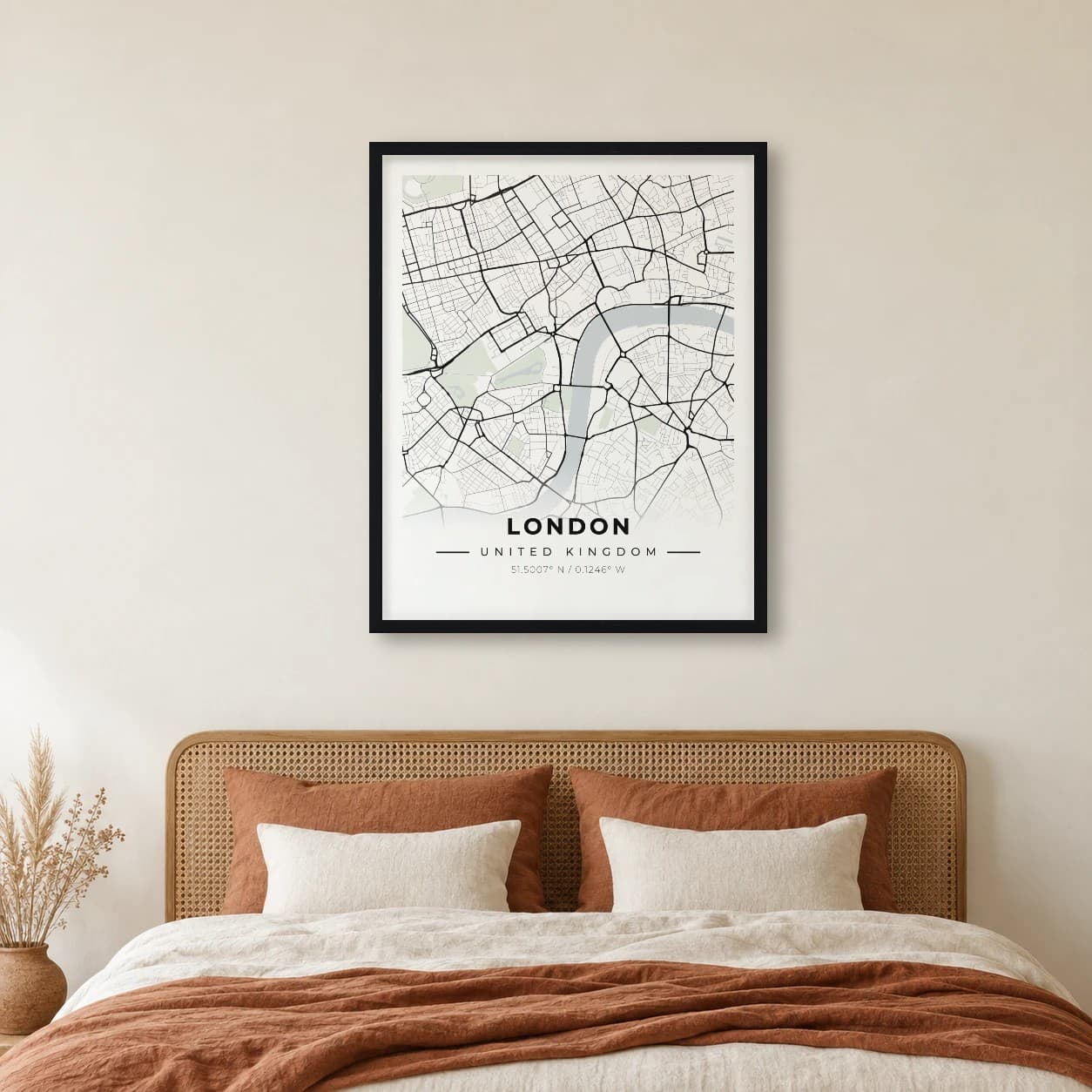 London City Map Wall Art — Classic