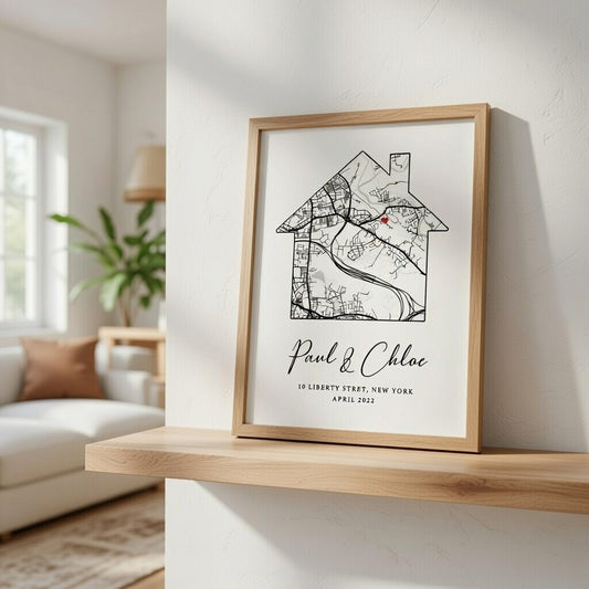 New Home Gift, Personalised Home Print, Housewarming Gift, First Home Custom Poster