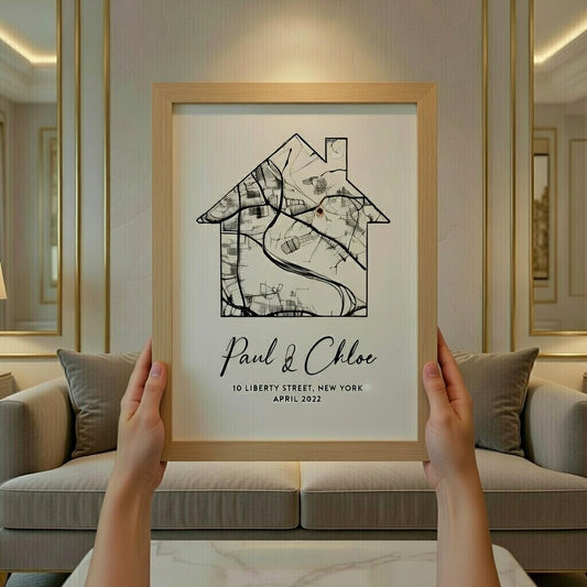 New Home Gift, Personalised Home Print, Housewarming Gift, First Home Custom Poster