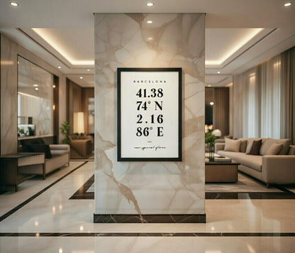 Custom Location Coordinates Print: Personalised City
