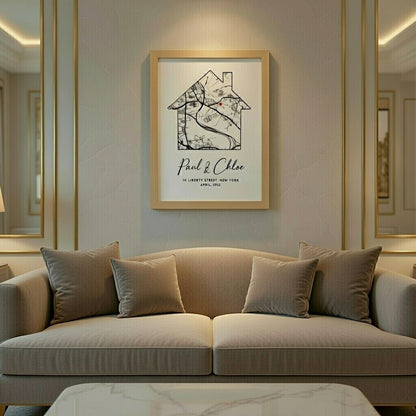 New Home Gift, Personalised Home Print, Housewarming Gift, First Home Custom Poster