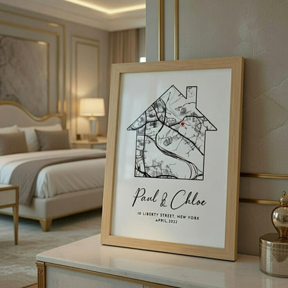 New Home Gift, Personalised Home Print, Housewarming Gift, First Home Custom Poster