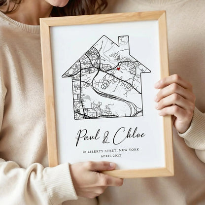 New Home Gift, Personalised Home Print, Housewarming Gift, First Home Custom Poster