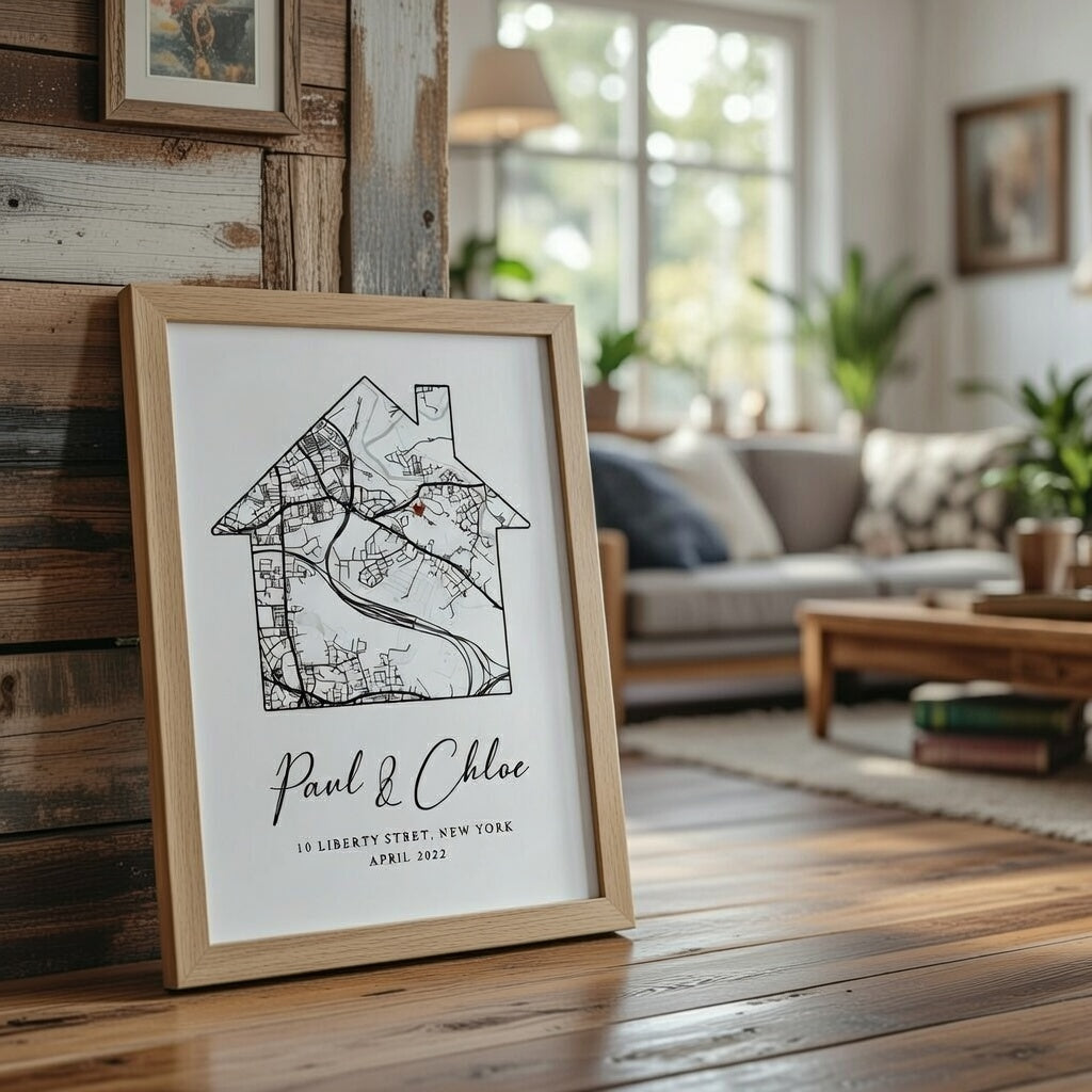 New Home Gift, Personalised Home Print, Housewarming Gift, First Home Custom Poster