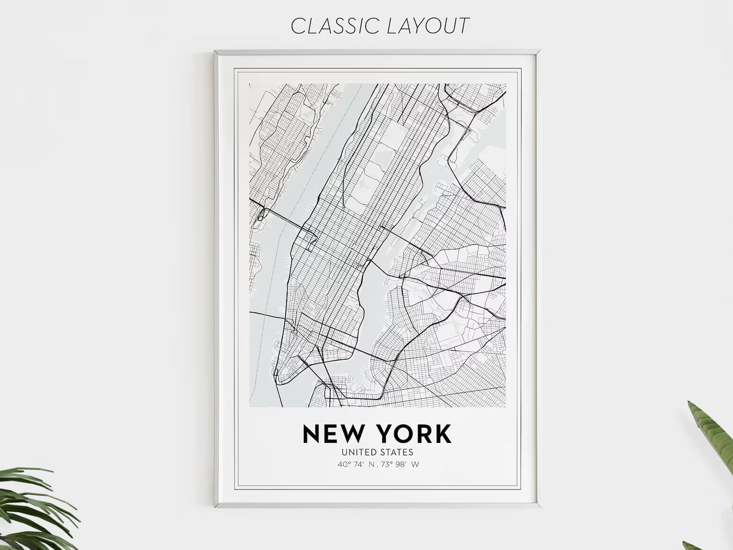Custom City Map Print – Any Town, Any City | Personalized Printable Wall Art
