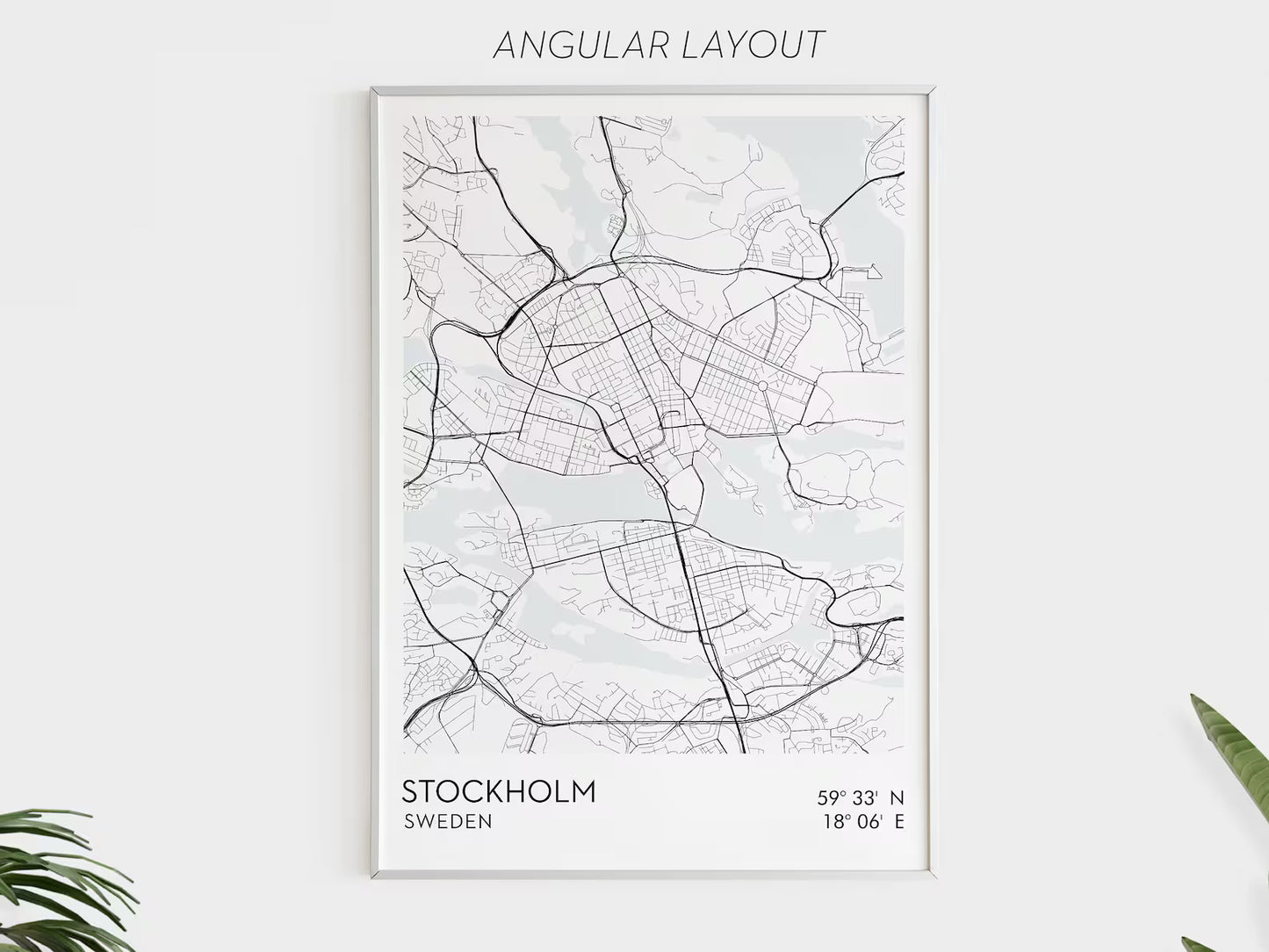 Custom City Map Print – Any Town, Any City | Personalized Printable Wall Art