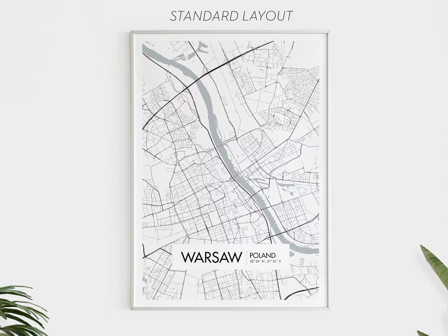 Custom City Map Print – Any Town, Any City | Personalized Printable Wall Art