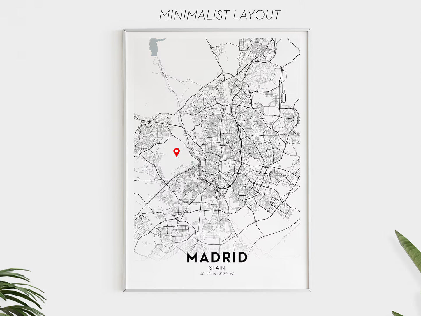 Custom City Map Print – Any Town, Any City | Personalized Printable Wall Art