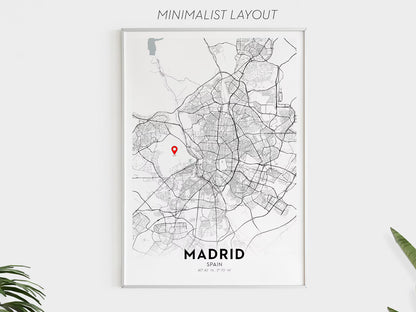 Custom City Map Print – Any Town, Any City | Personalized Printable Wall Art