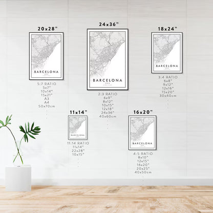 Custom City Map Print – Personalized Minimalist Wall Art | Modern Black & White City Poster